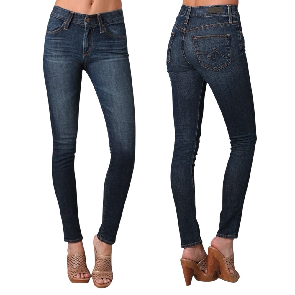 $AG The Farrah High Rise Skinny Denim Jeans Blue W29